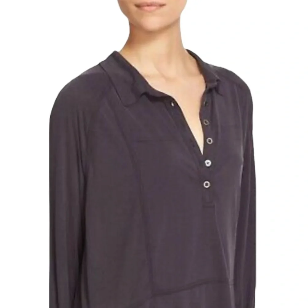 WE THE FREE | Women’s Rose Modal Oversized Henley Long Sleeve Top size Small